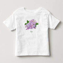 Lila, botanisk vattenfärg t shirt