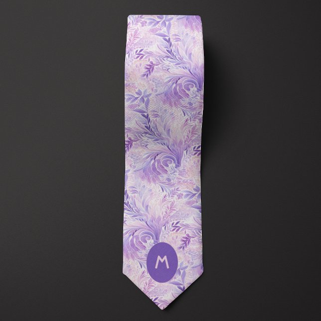 Lila Botaniskt Monogram Slips (Skapare uppladdad)