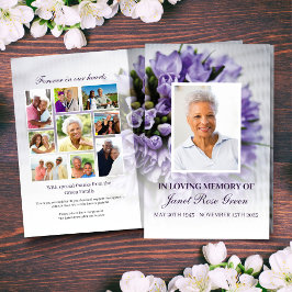 Lila Bouquet i Loving Memory Funeral Program