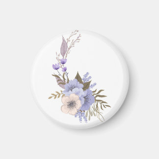 Lila boutique stil blom- magnet