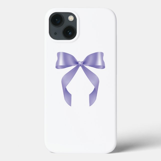 Lila Bow Coquette Design iPhone/iPad-väska (Baksida)