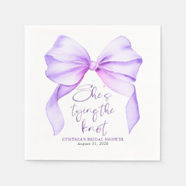 Lila Bow Hon är Gifter sig Möhippa Pappersservett