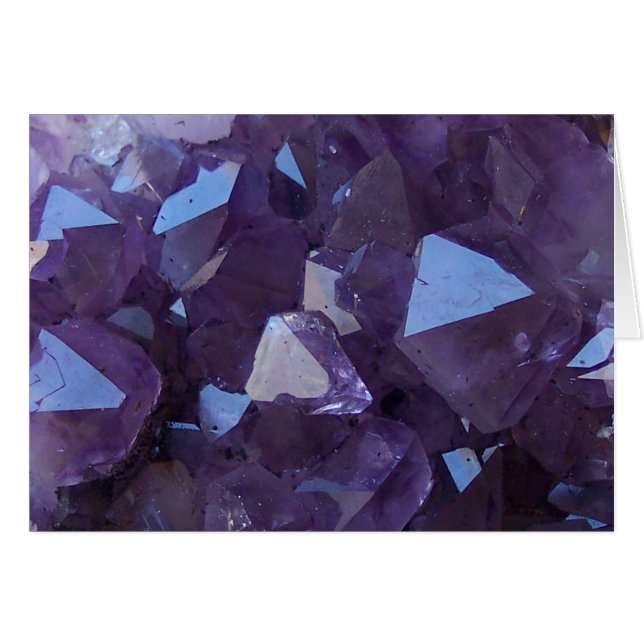Lila Brasilianskt Quartz Amethyst-hälsningskort Hälsningskort (Framsidan Horizontal)