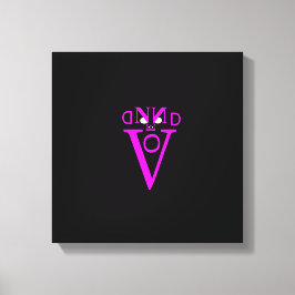 Lila Brev Ansikte Wrapped Canvas