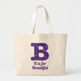Lila Brev B är till för vackra Monogram Jumbo Tygkasse