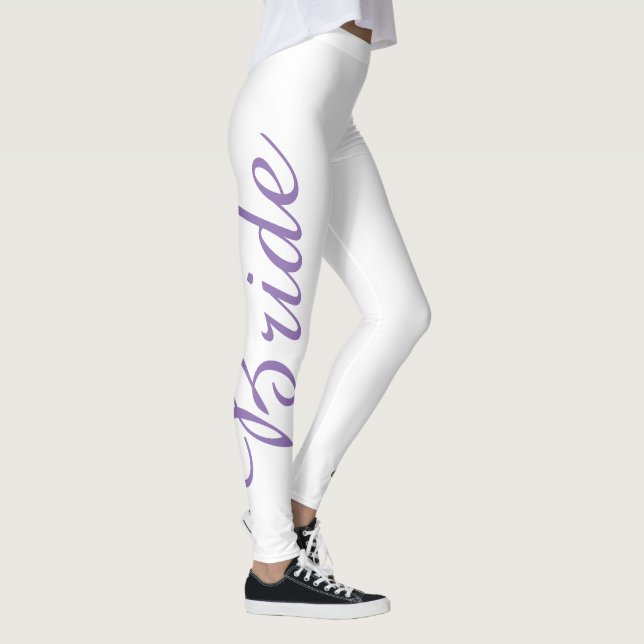 Lila BRIDE Bröllop Cake Möhippa Leggings (Höger)
