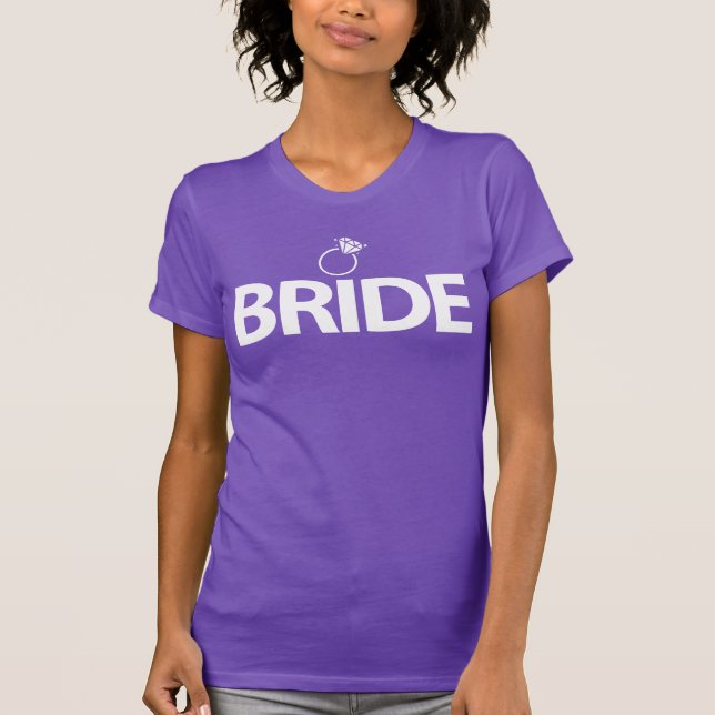 Lila Bride Shirt for Bachelorette Party T Shirt (Framsida)