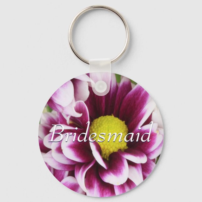 Lila Bridesmaid Bouquet Nyckelring (Framsida)
