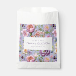 Lila Broderad Blommig Bröllop