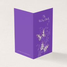 Lila bröllop-detaljschema karta