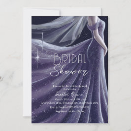 lila bröllop Gwn möhippa #3 Inbjudningar