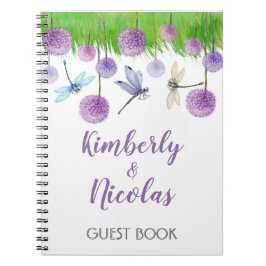 Lila Bröllop Personlig Guest Bok Anteckningsbok