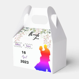 Lila bröllop presenter märkre presentaskar