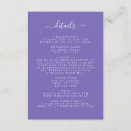 Lila Bröllop Tilläggskort