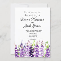 Lila Bröllop Watercolor Lavender