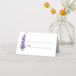 Lila Bröllop Watercolor Lavender PlaceCard Placeringskort