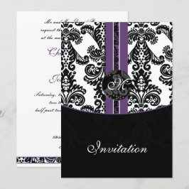 lila bröllopsinbjudan inbjudningar