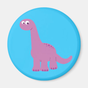 Lila Brontosaurus Dinosaur Magnet