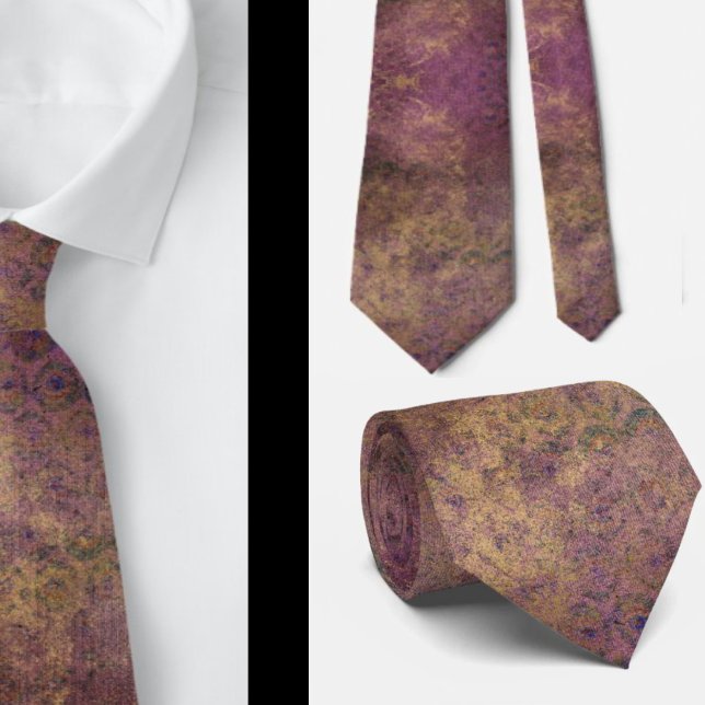 Lila Brown Autumn Abstrakt Neck Tie Slips (Skapare uppladdad)