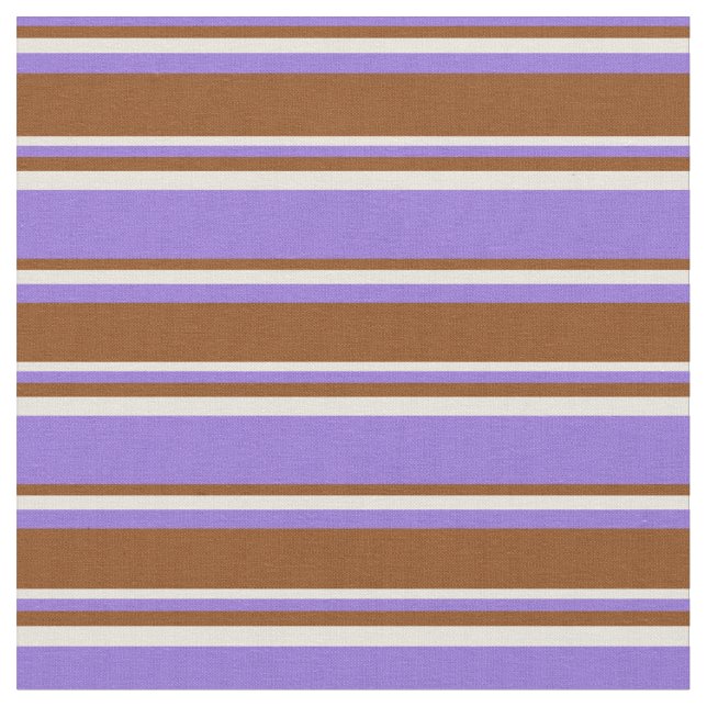 Lila, Brown & Beige Färgad Mönster Tyg (Närbild)