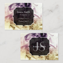 Lila Brown Smoky Dust Abstrakt Monogram