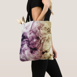 Lila Brown Smoky Dust Abstrakt Tygkasse