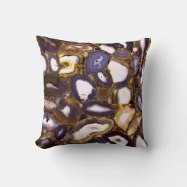 Lila Brown White Agate-design Kudde