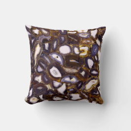 Lila Brown White Agate-design Kudde