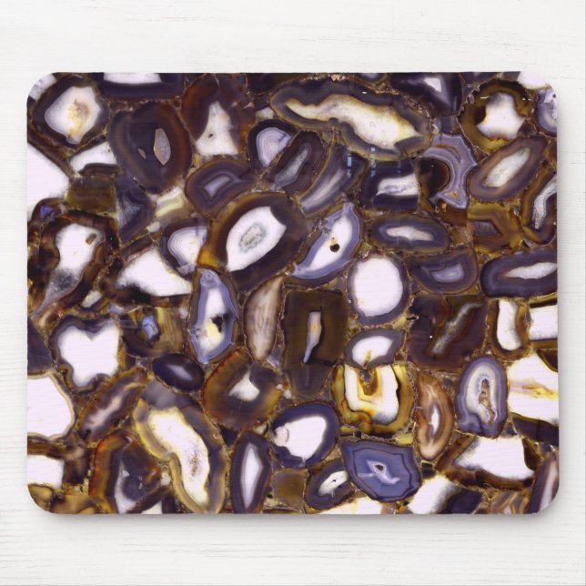 Lila Brown White Agate-design Musmatta (Framsidan)