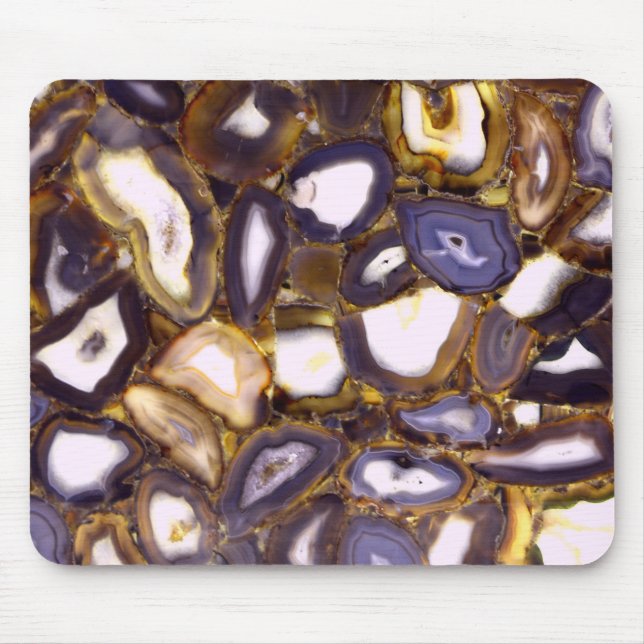 Lila Brown White Agate-design Musmatta (Framsidan)