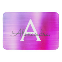 Lila Brushed Metall Monogram Namn och Initial