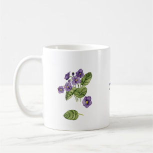 Lila bryter vattenfärgen botaniskt Mugg