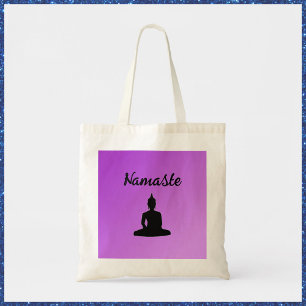 Lila Buddha Namaste Tygkasse