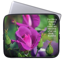 Lila Budding Ro Motivational Quote Laptop Fodral