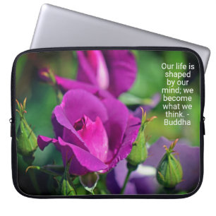 Lila Budding Ro Motivational Quote Laptop Fodral