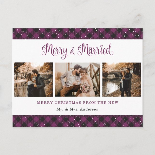 Lila Buffalo Play Married och Merry Newlyweds Helg Vykort (Framsida)