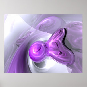 Lila Bunny Abstrakt Poster