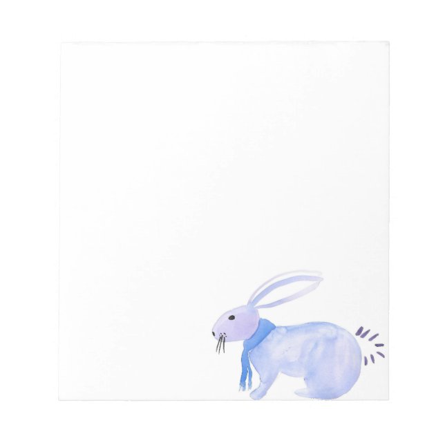 Lila Bunny i en blå scarf Anteckningsblock (Framsida)