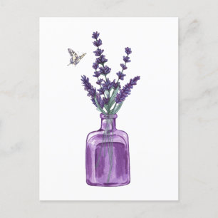 Lila buquet lavender vykort