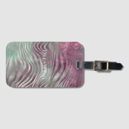 Lila Burgundy Aqua Mint Zebra Bagagebricka