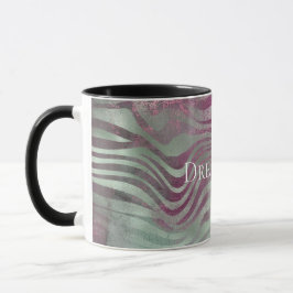 Lila Burgundy Aqua Mint Zebra Mugg
