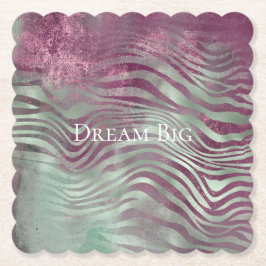 Lila Burgundy Aqua Mint Zebra Underlägg Papper