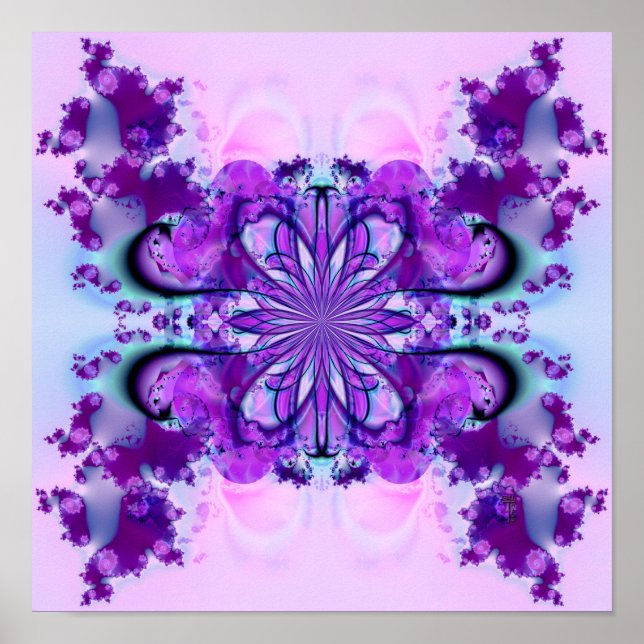 Lila Burst (12 x 12) Art Print Poster (Framsidan)