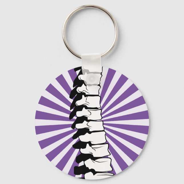 Lila Burst Spine Keychain Nyckelring (Framsida)