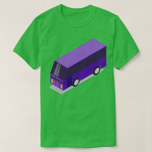 Lila Buss T Shirt (Design framsida)