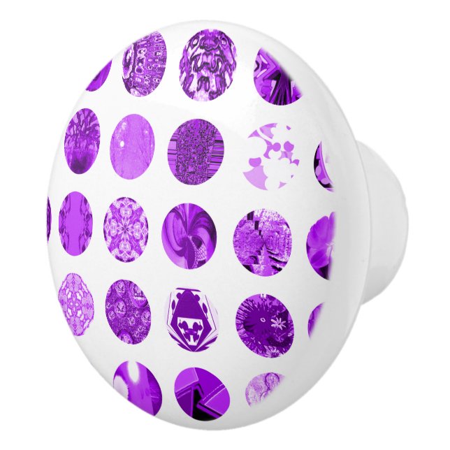 Lila Busy Polka dots Knopp (Höger)