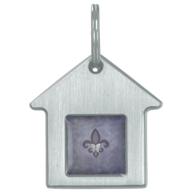 Lila Butterfleur | Butterfly från Fleur de Lis Namnbricka Husdjur (Framsidan)