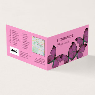 Lila Butterflies, Beautician, Loyalty Card Visitkort