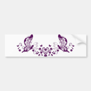 Lila Butterflies Bildekal