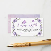 Lila Butterflies Diaper Raffle
